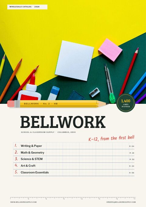 Educational Supplies Premium — premium catalog template
