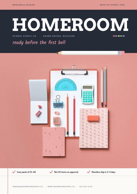 School Supplies Premium — premium catalog template